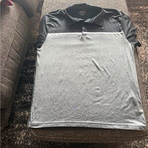 Under Armour Black and Gray Polo Shirt